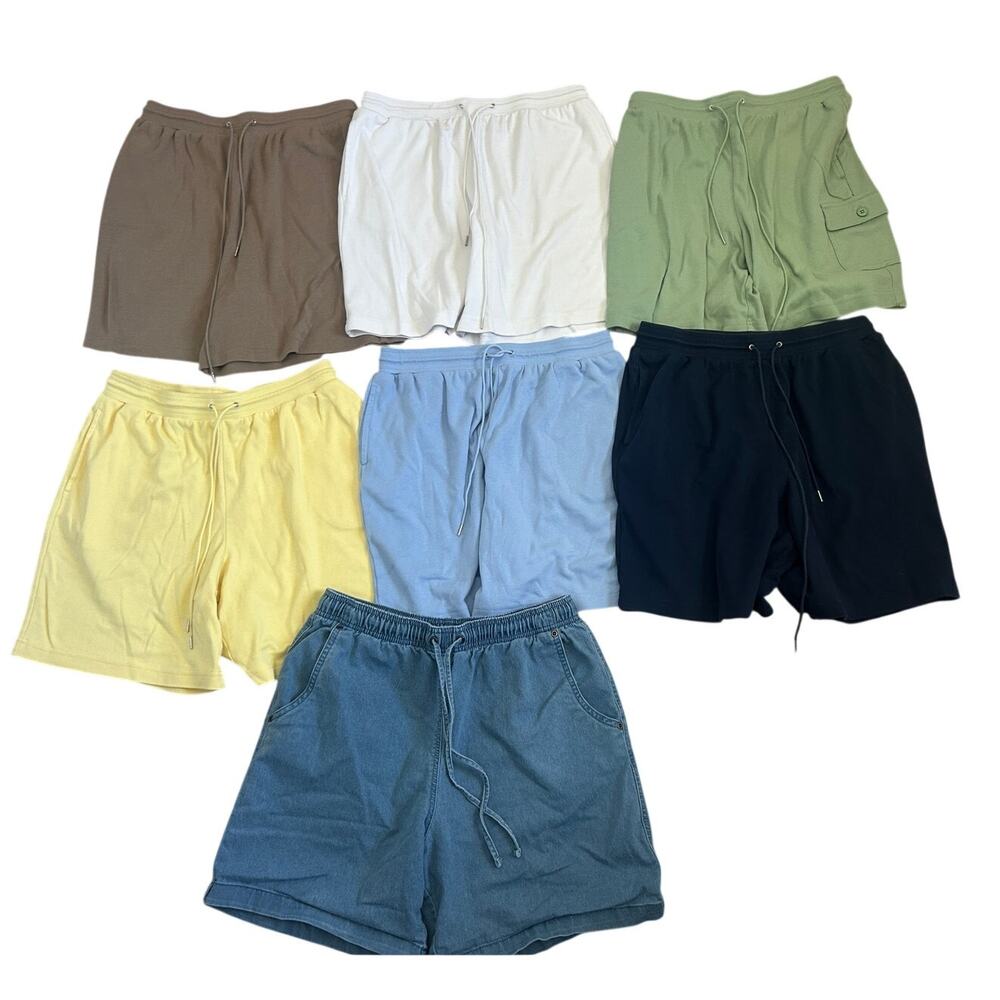 Hasting & Smith Women’s Cotton Shorts Bundle of 7 – Loose Fit, Size M
